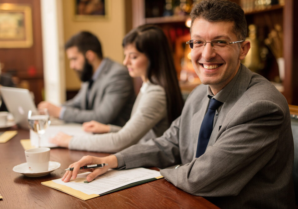 lawyers or attorneys discussing in office